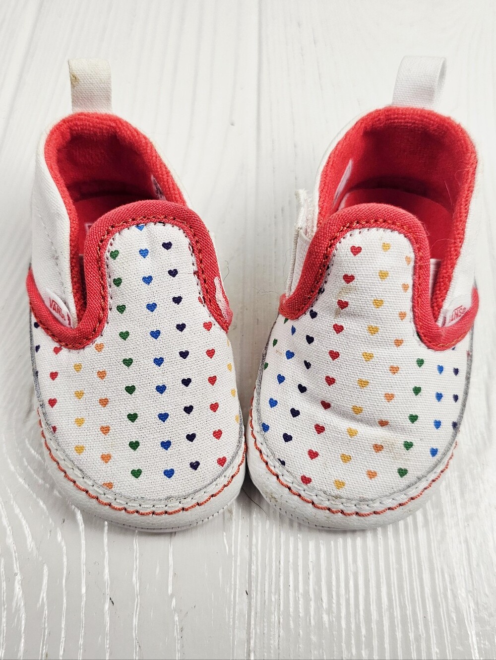 Vans Rainbow Heart Slip On Crib Shoes